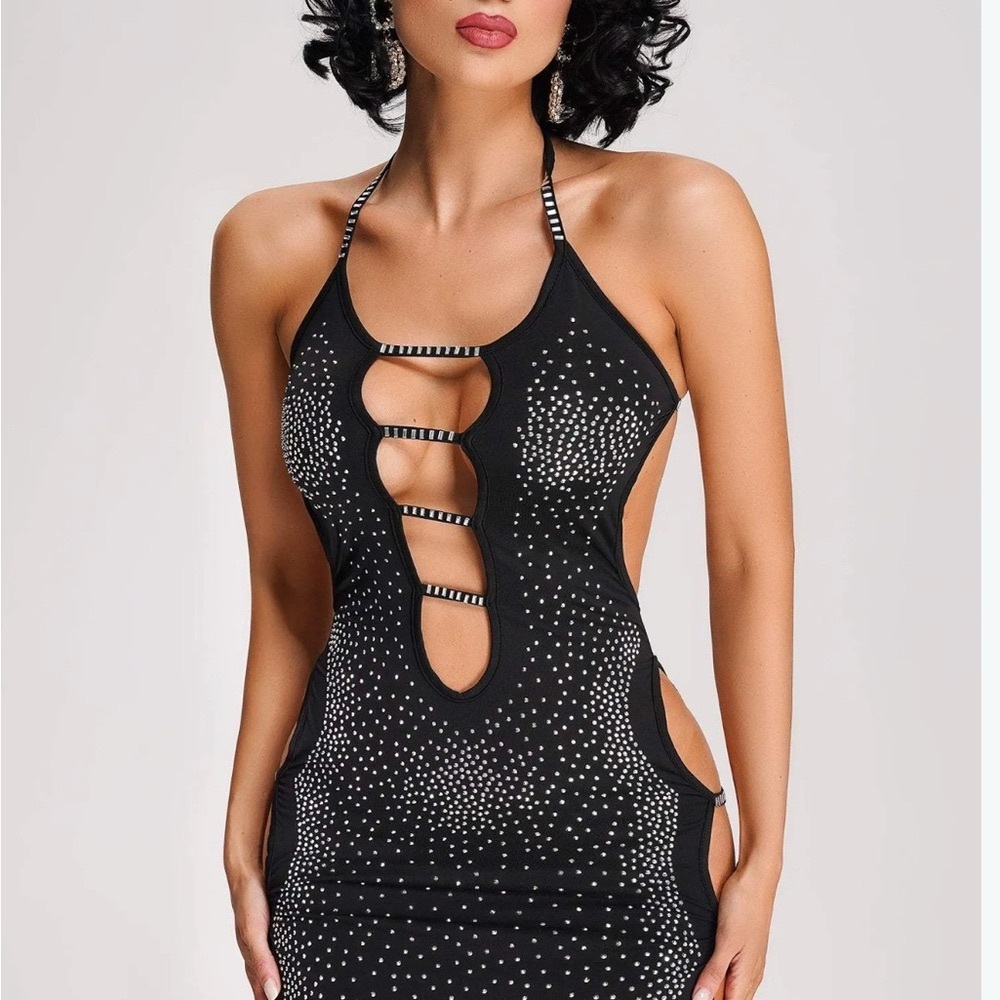 Sabriya diamante mini dress